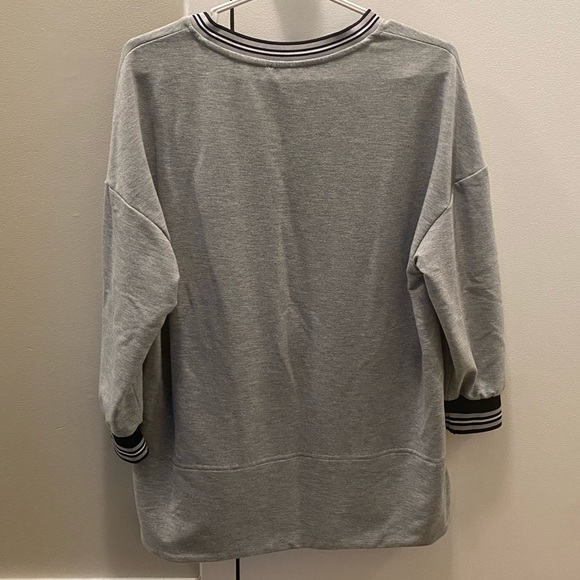 Mexx Grey Varsity High-Low Sweater - Picture 4 of 4